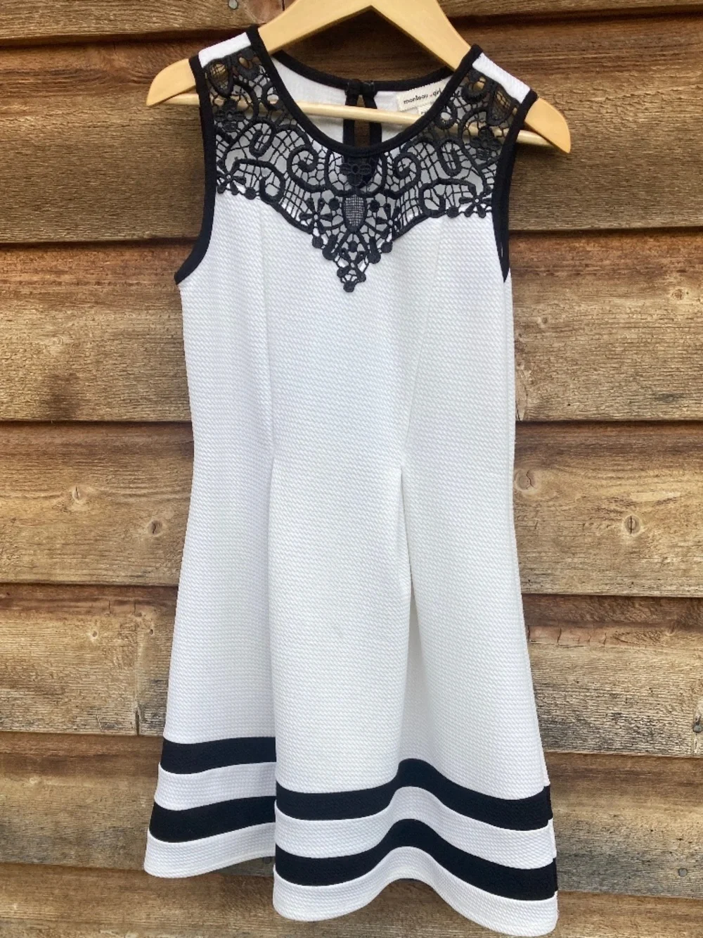 Girls semi-formal black and white dress